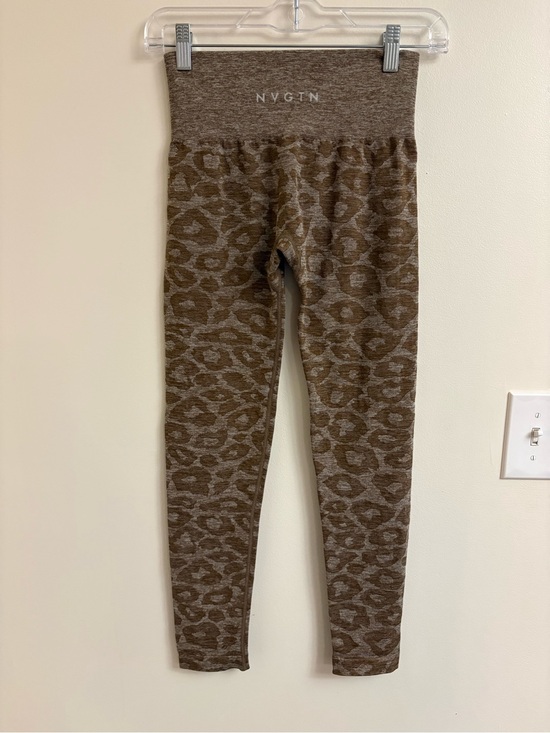 NVGTN Pants - NVGTN Mocha Leopard Seamless Leggings Small High Waisted Gym Workout Athleisure